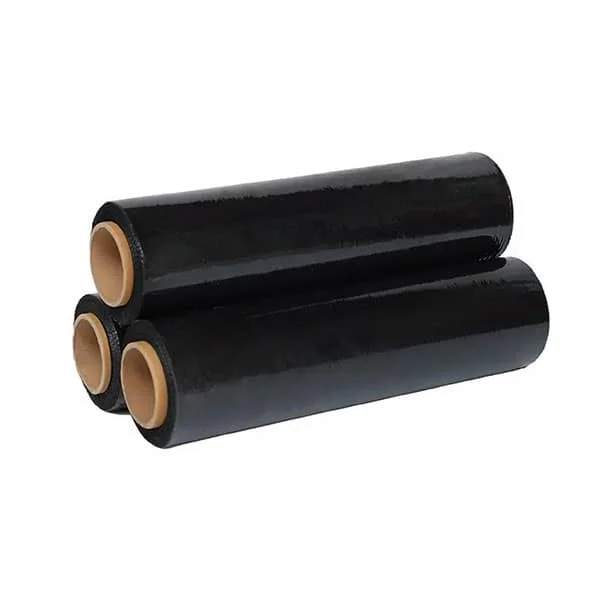 Industrial black stretch wrap for export pallets