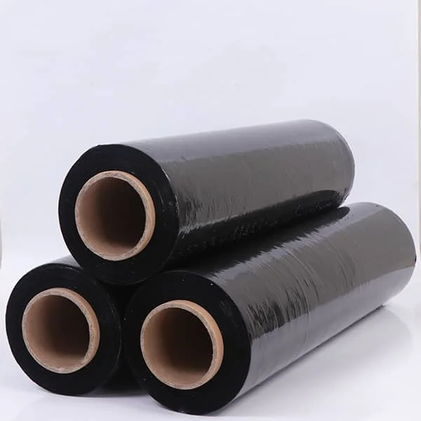 Hand-use black stretch film roll