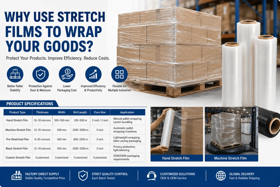 Why Use Stretch Films to Wrap Your Goods