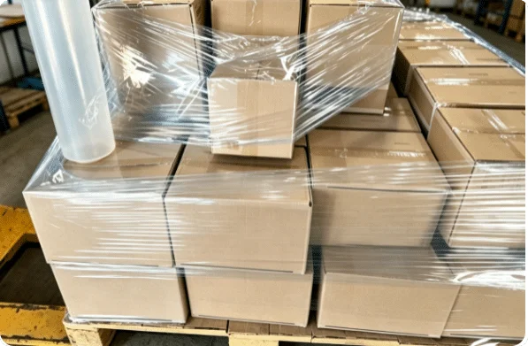 pallet wrapping machine reducing film waste